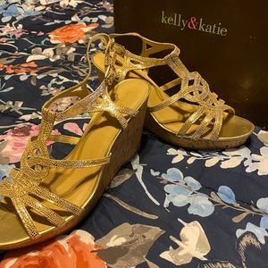 Gold Sandal Wedge